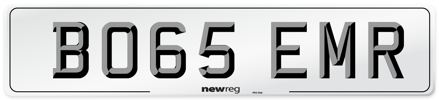 BO65 EMR Number Plate from New Reg